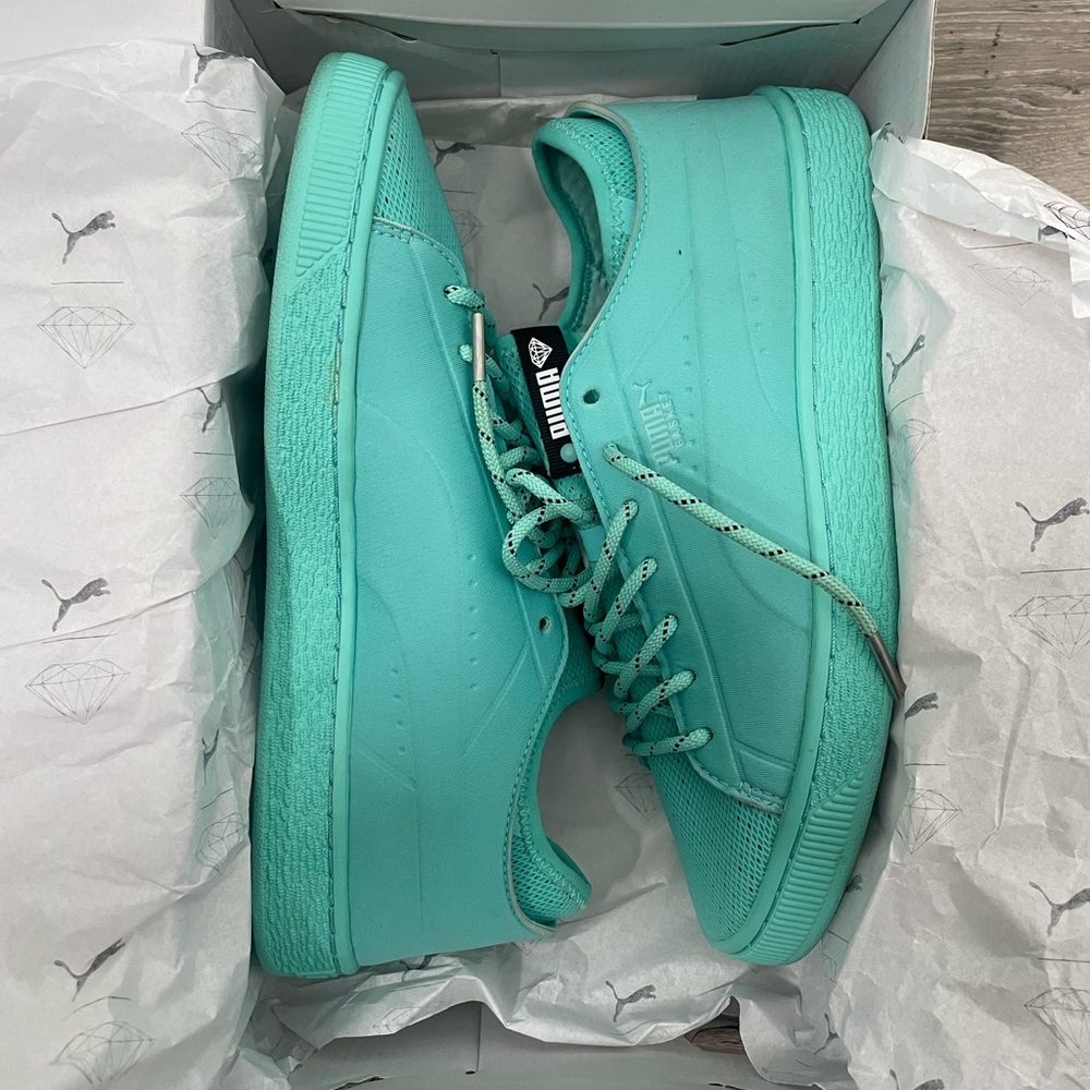 Puma x diamond supply shoes Tiffany blue